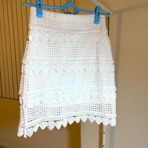 Brand New Cute White Mini Skirt